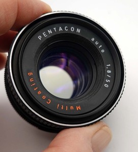 PENTACON auto 50mm f1.8 Multi Coated Lens, M42 Screw Mount (9.5 Av. User Rating)