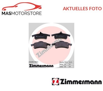 SATZ BREMSBELÄGE BREMSKLÖTZE ZIMMERMANN 233391701 P FÜR JEEP