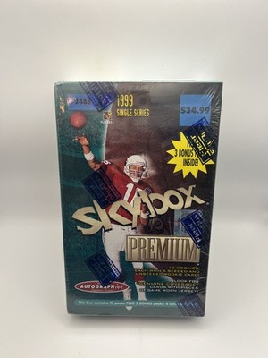 1999 Skybox Premium Factory Sealed Football Box RARE 16ct Auto GU Jersey RC?