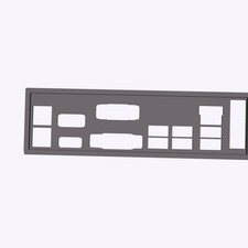 Asus B85M-E IO Backplate, 3D Printed Shield