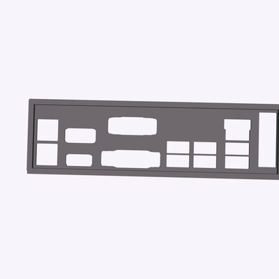 Asus B85M-E IO Backplate, 3D Printed Shield