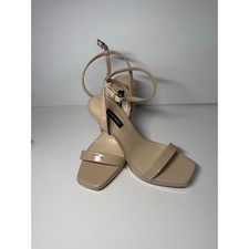 Nine West Women's Zadie Square Toe Stiletto Heel Dress Sandals Size 7