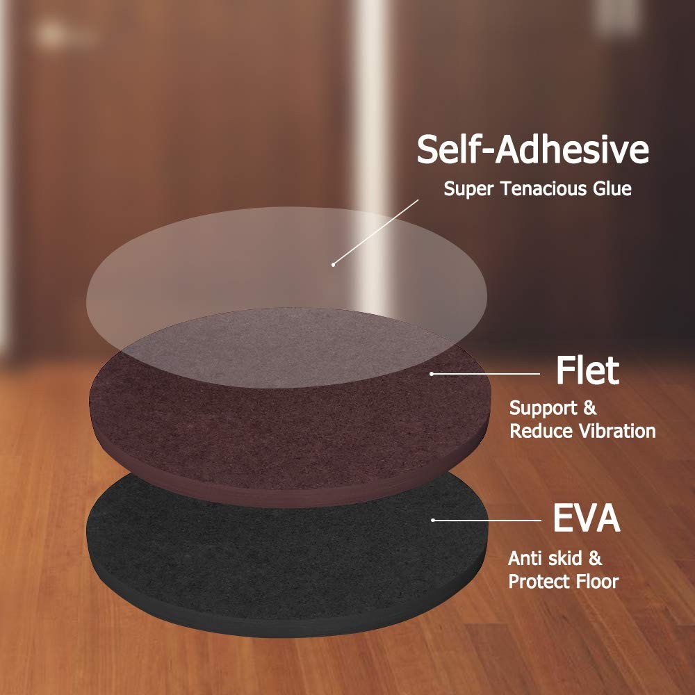 Yelanon Non Slip Furniture Pads -16pcs 3 Furniture Grippers, Non Skid for Fur...