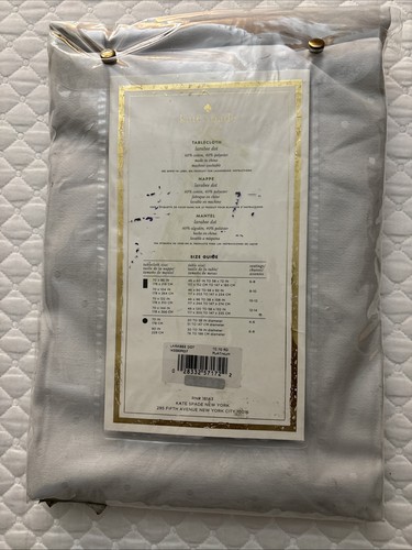 Mantel Kate Spade Labradee Punto Platino Gris 70" Pantalla Redonda Dañado - Imagen 2 de 6