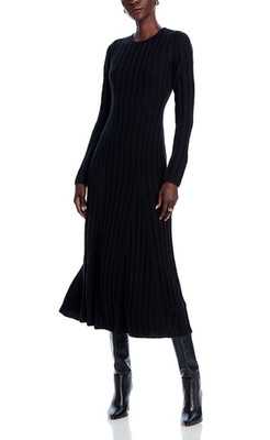 French Connection Women Babysoft Fit and Flare Dress Black Size XS