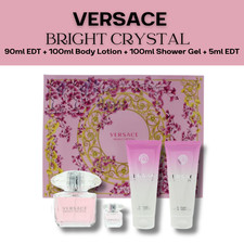 Image of Versace Bright Crystal Gift Set 90ml EDT + 100ml Body Lotion + 100ml Shower Gel