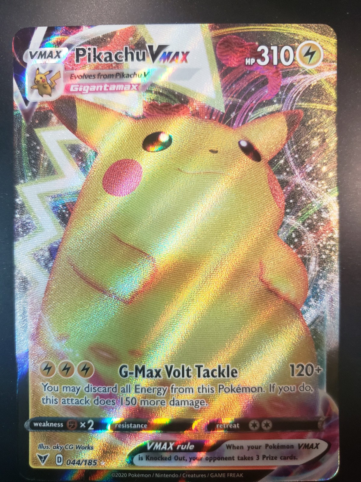 Pikachu VMAX NM #44 SWSH04: Vivid Voltage PKM