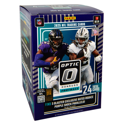 2025 Panini Donruss Optic Football NFL Trading Card Blaster Box - 3 Purple Shock
