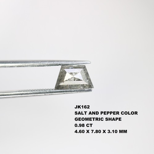 9.80 CT Geometric Shape Salt And Pepper Diamond For Designer Wedding Jewelry - 第 2/7 張圖片