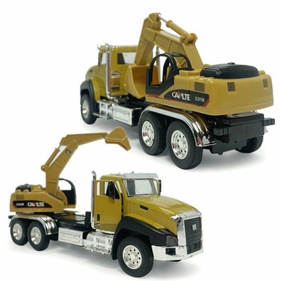 Construction Engineering Truck Model Car Diecast Kids Toy Gift Pull Back 1/50