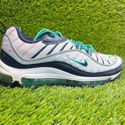 Nike Air Max 98 Mens Size 7 Gray White Blue Athletic Running Shoes Sneakers