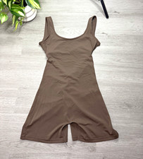 Women s Brown Solid One Piece Bodysuit, One Size, One-Piece Style