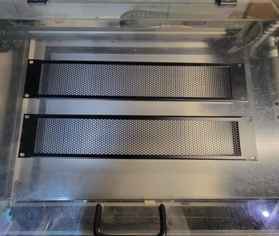 Lot of 2  Vented Blank Rack Mount Panels 19'' x 3.5''