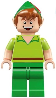 LEGO  Minifig dis087 - Peter Pan - Minifigure, Bright Green Legs