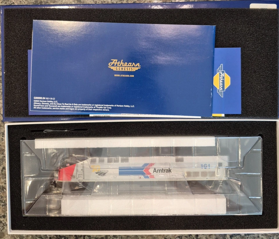 NEW ATHEARN GENESIS ATHG81315 AMTRAK P42DC PHASE V #161 W/DCC & TSUNAMI 2  - Image 2 of 3