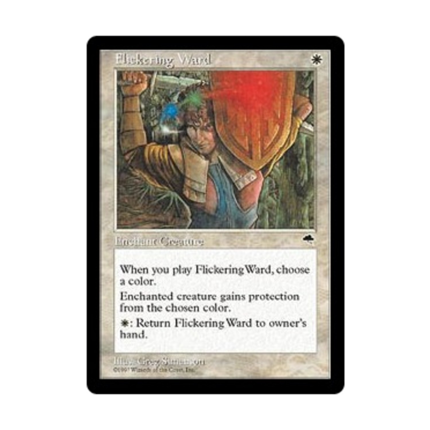 WOTC MtG Tempest Flickering Ward (U) EX