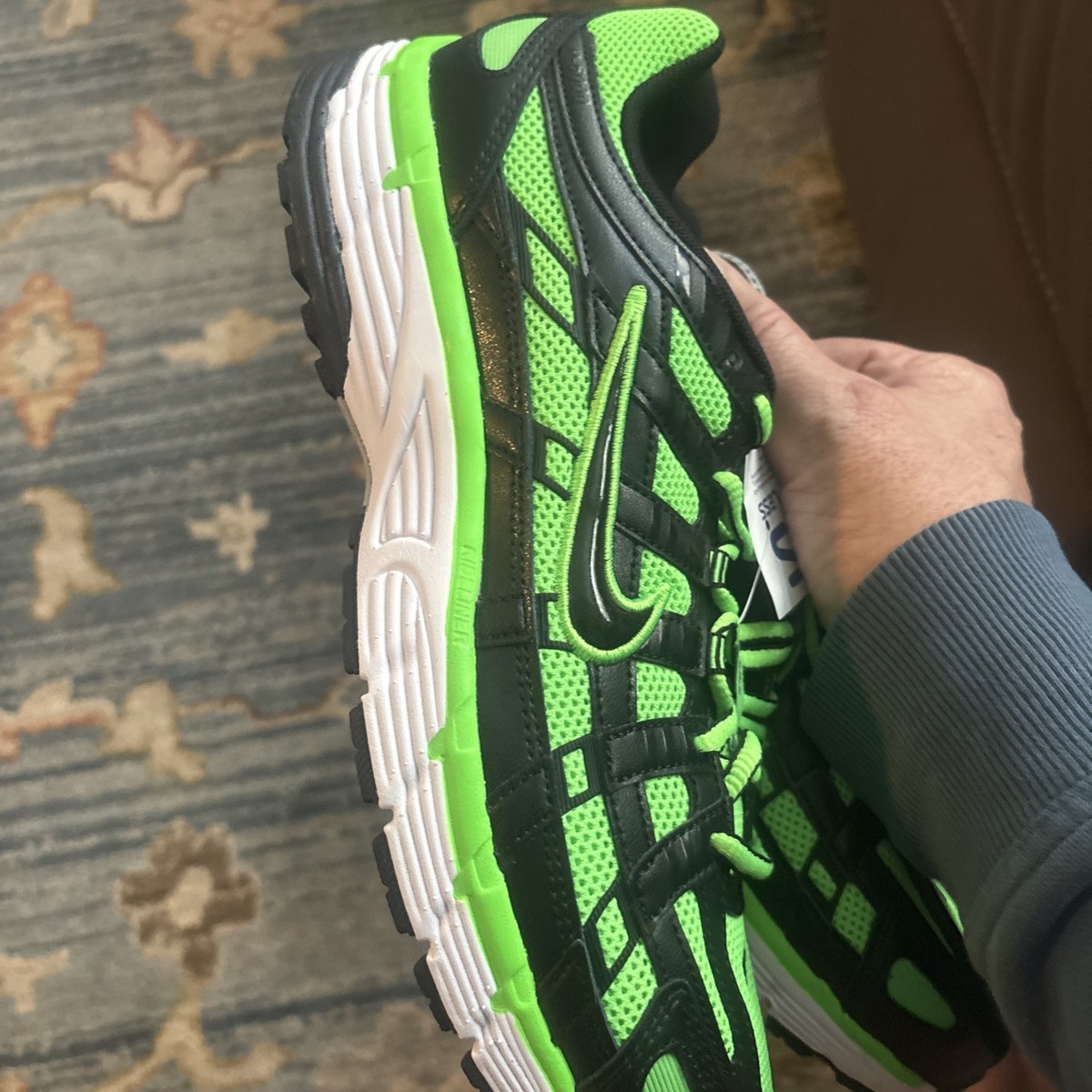 靴 Nike P-6000 \"Green Strike\" Nike P-6000 PRM Black Green Strike Men's - IF0668-003 - US