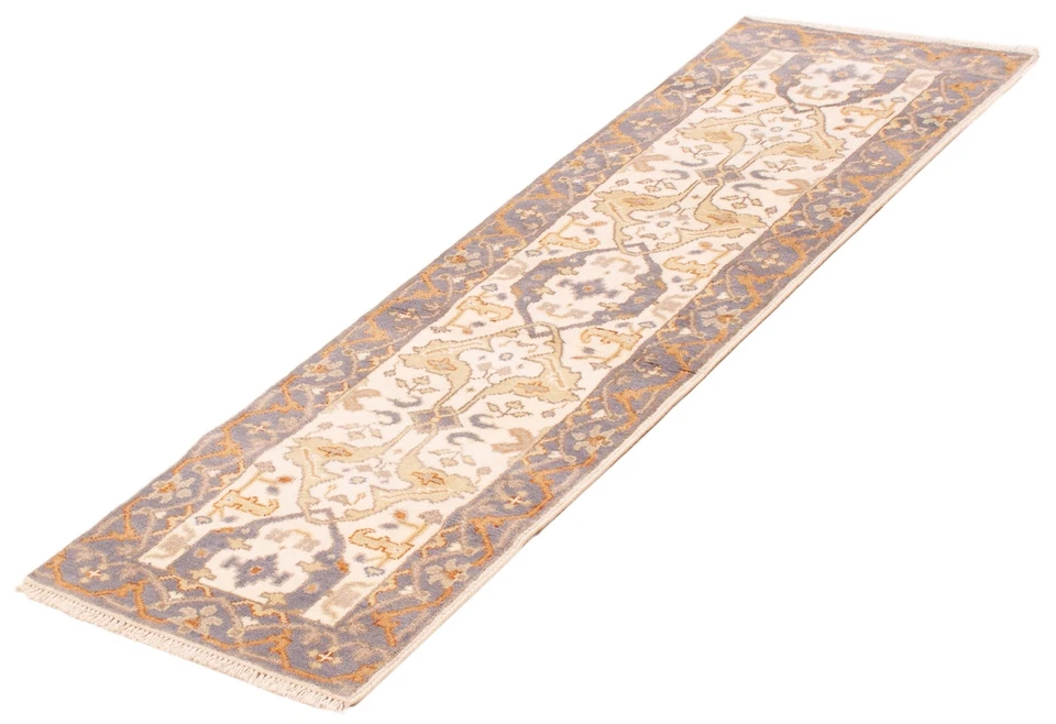 Vintage Hand-knotted Runner Rug 2'5" x 7'9" Traditional Oriental Wool Carpet - Image 4 of 4