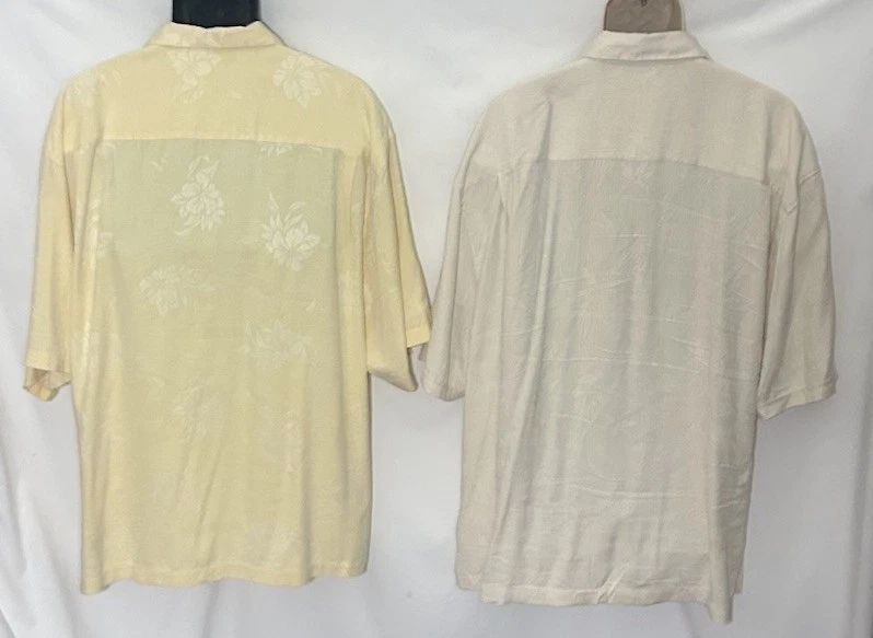 Camisa de seda Jamaica Jaxx para hombre abotonada hawaiana lote de 2 talla 2XL talla XXL Foto 4 de 4