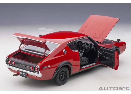 AutoArt 1/18 Nissan SKYLINE 2000 GT-R (KPGC110) 1:18 77473 RED KPG C110 1973 - Picture 7 of 10