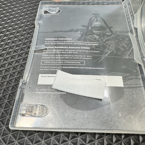 Solidworks 2010-2011 Student Edition 2-Disc Used Key Included Good Condition - Picture 6 of 9