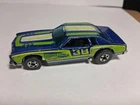 Vintage 1974 Mattel Hot Wheels Blackwall Monte Carlo Stocker Blue/Green Die-Cast