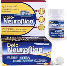 Dolo Neurobion 30 Tablets - Pain Reliever, Fever Reducer, Extra Strength, Fuerte