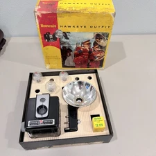 Vintage Kodak Brownie Hawkeye Flash Outfit Flasholder Camera In Original Box