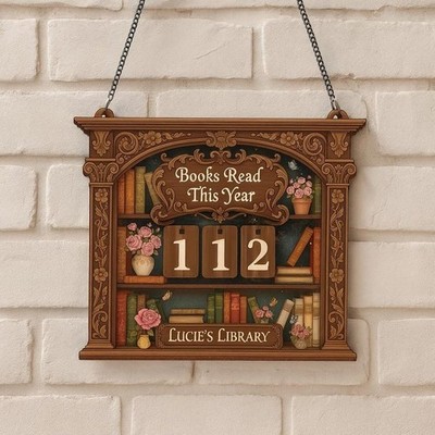 Personalized Wooden Book Page Tracker Custom Reading Progress Board Decoration