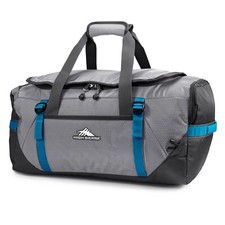 High Sierra Travel Overnight Duffel Backpack Gym Bag, Steel Gray/Blue Open Box