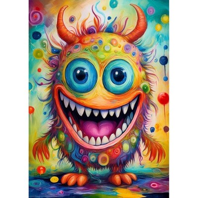 Postkarte. Lustige Monster. Postkarte für jeden Anlass