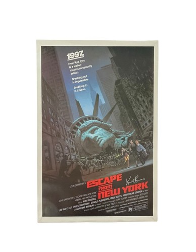 Kurt Russell Signed Escape From New York Original 1-Sheet 27x41 Movie Poster BAS