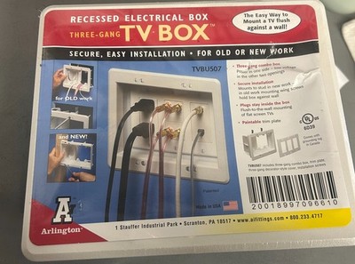 Arlington Three Gang Recessed Electrical Box TVBU507
