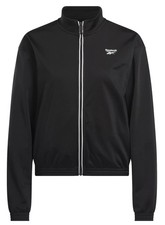 Reebok Womens Identity Back Vector Tricot Track Jacket Medium Black - NWT