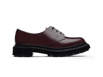 Adieu Paris Type 132 Burgundy Polished Leather Office Derby Size 43 (U.S 10)