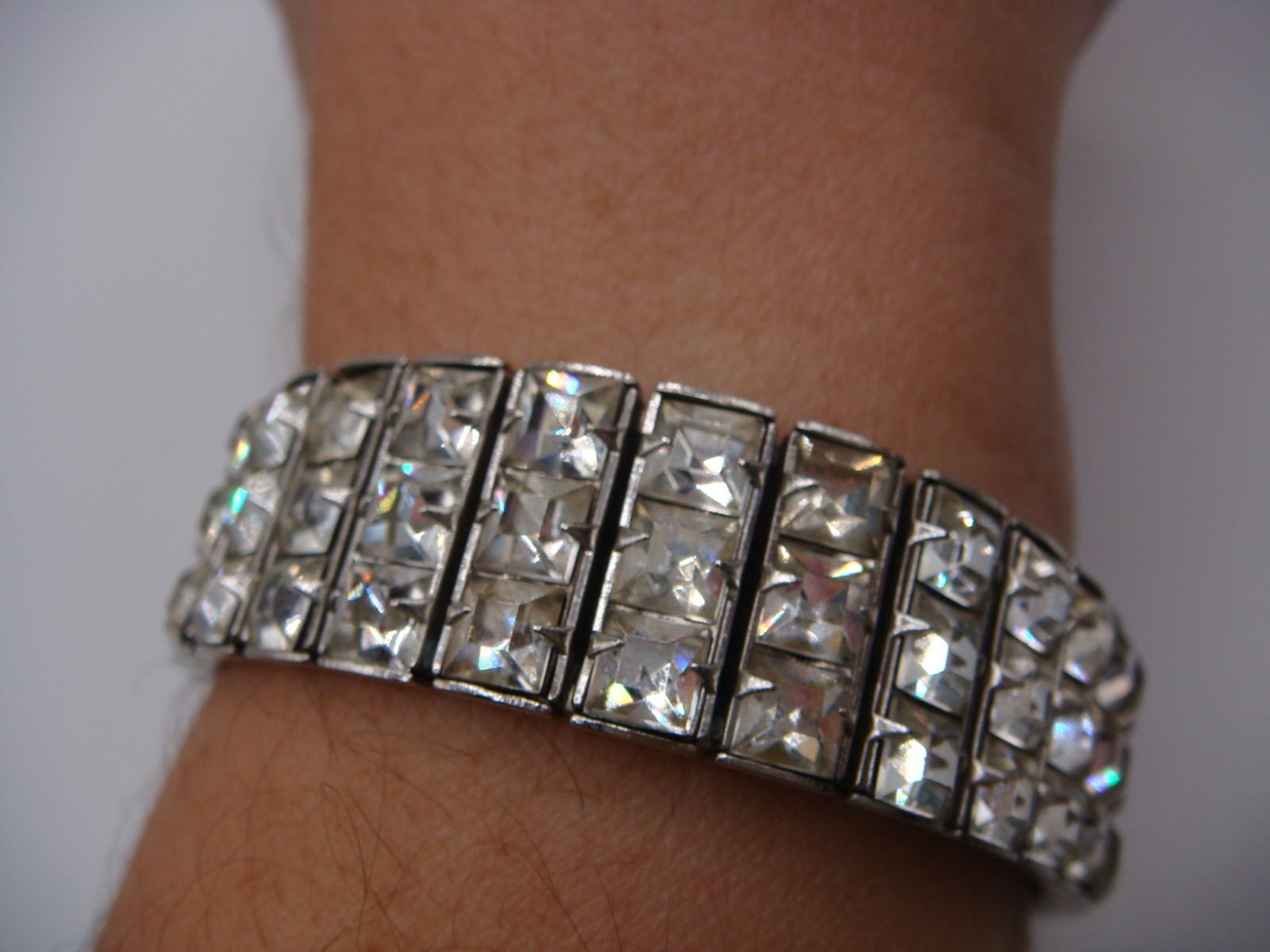 VINTAGE ART DECO RECTANGULAR RHINESTONE BRACELET … - image 17