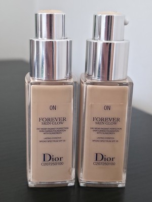 2 pcs Dior Forever Skin Glow 24H Wear Radiant Foundation SPF 35 - glow ON -20ml 