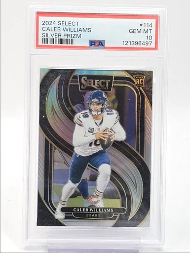CALEB WILLIAMS 2024 SELECT PREMIER LEVEL ROOKIE SILVER C RC PSA 10 Q0004