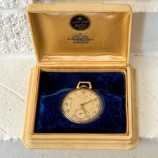 Antique Hamilton 14K Gold Filled Pocket Watch Engraved Case Original Box Untest