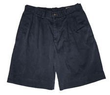 VTG Polo Ralph Lauren Pleated Shorts Men  s 30 Dark Blue Classic Fit 9" Cotton