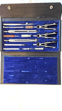 Vintage Charvos No 877 Drafting Set - Made in USA. COMPLETE 13 pc w Velvet Case