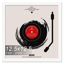 Vinyl Record Frame for the Wall Display Album Cover, White 12.5 x 12.5 Frame ...