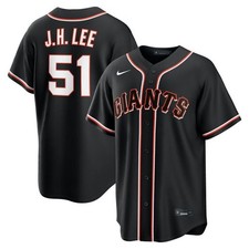 San Francisco Giants Jung Hoo Lee #51 Nike Black Out Fashion 2026 MLB Jersey