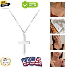 Christian Gift Stocking Stuffers Cross Necklace for women-Dainty 14k Gold Pla...