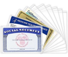 Clear Card Protector Sleeves Medicare ID PVC 10 Pack