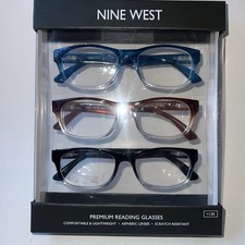 Nine West Designer Reading Glasses 1.50 Eyeglasses BLUE BROWN BLACK Ombre NIB