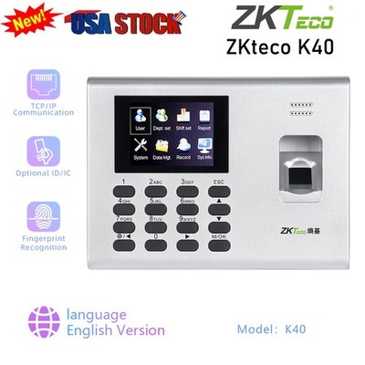 ZKteco K40 Time Employee Attendance Fingerprint Attendance Access Control TCP IP