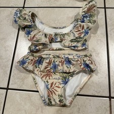 Janie and Jack Tropical Floral Ruffle 2-Piece Swimsuit