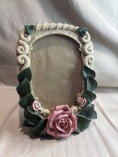 Vintage Ornate Rose Design Decorative Picture Frame Cottagecore