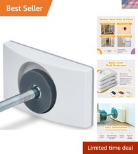 Pressure Mounted Baby Gate Wall Protectors - Easy Install, 4-Piece Set, White